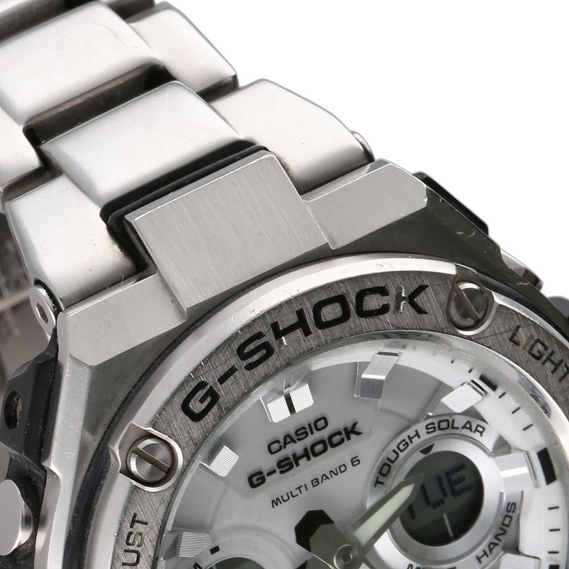 CASIO カシオ/G－SHOCK／Gスチール／シルバー文字盤／電波ソーラー/GST-W1100D-7AJF//002*****/Bランク/18