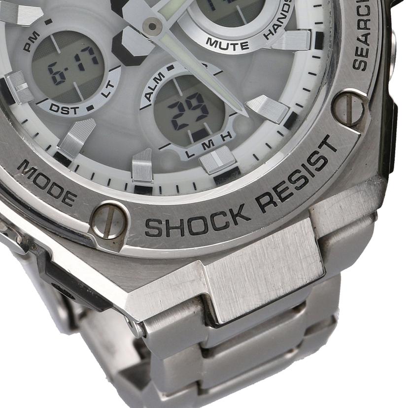 CASIO カシオ/G－SHOCK／Gスチール／シルバー文字盤／電波ソーラー/GST-W1100D-7AJF//002*****/Bランク/18