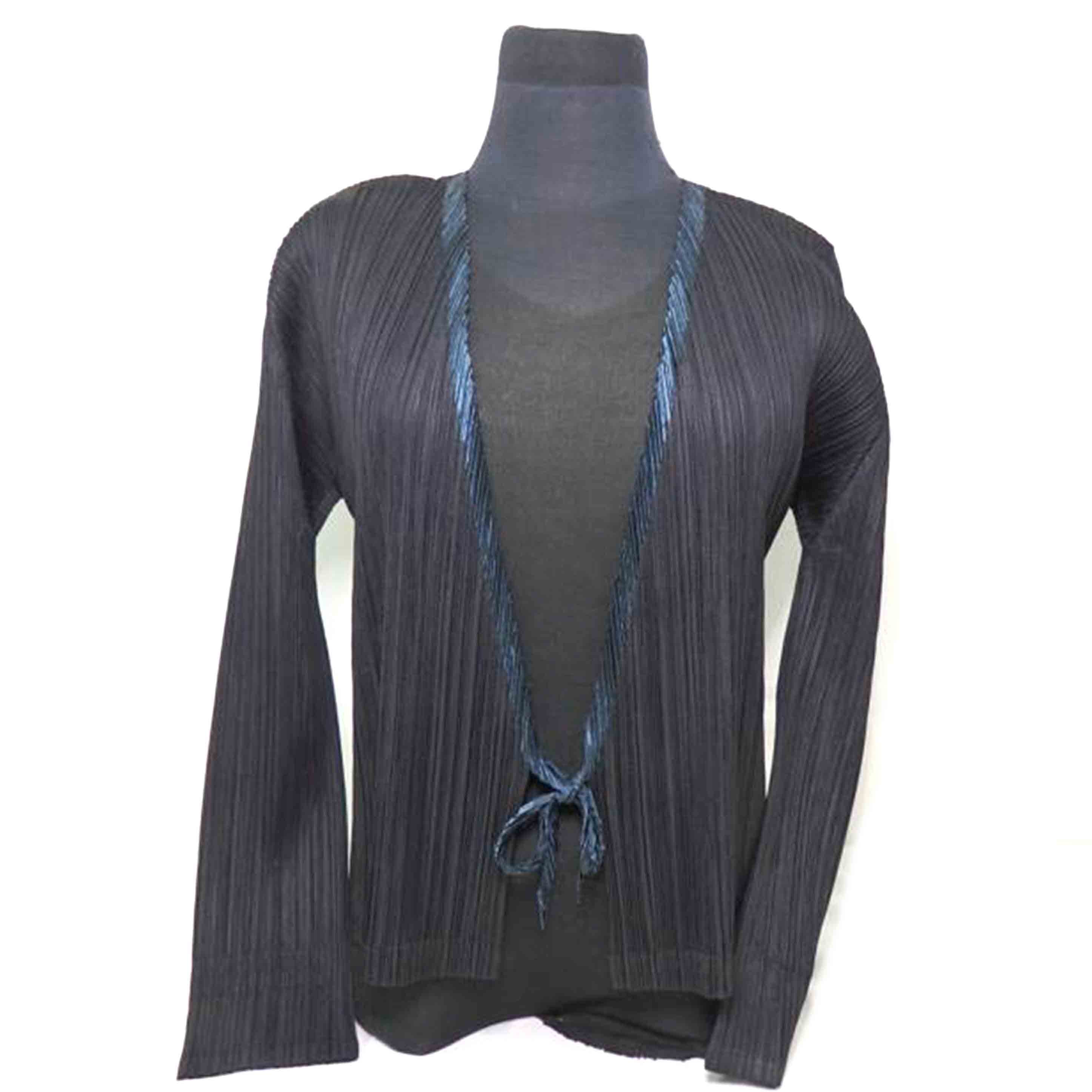 ISSEY　MIYAKE イッセイミヤケ/PLEATS　PLEASE／カーディガン／黒/PP93-J0456//Aランク/84