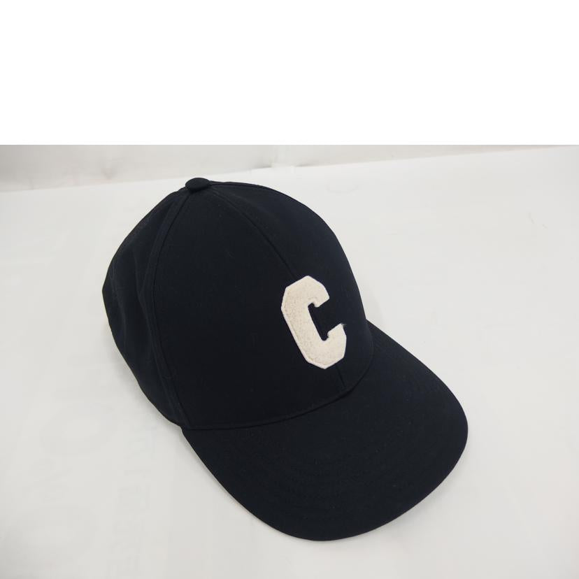 CELINE CELINE/C　イニシャルベースボールキャップ／ブラック//ABランク/82