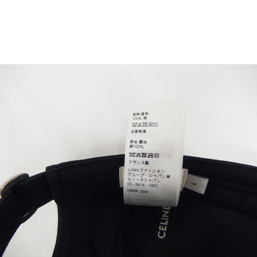CELINE CELINE/C　イニシャルベースボールキャップ／ブラック//ABランク/82