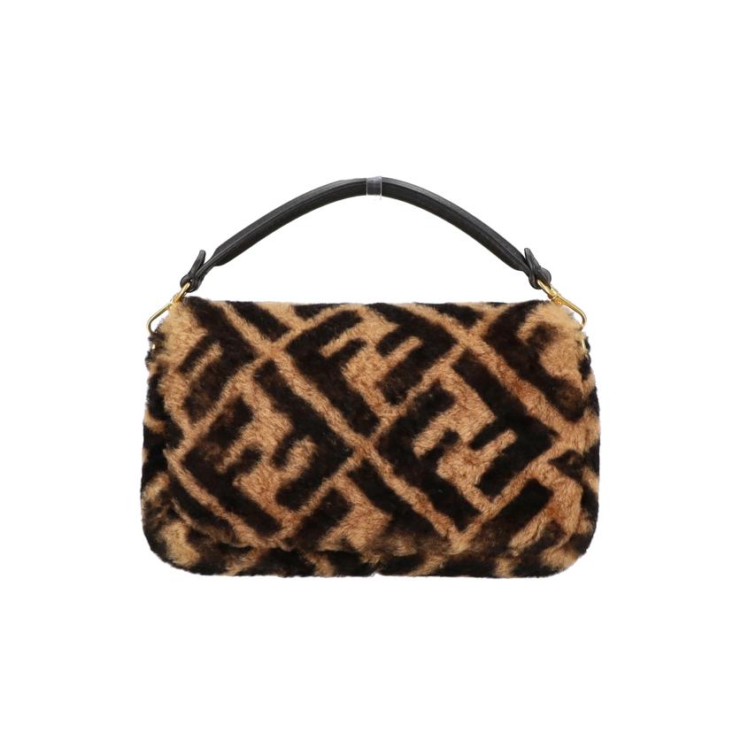 FENDI フェンディ/バゲットミニ／ムートン／レオパード/8BS017A A8HP//Aランク/91