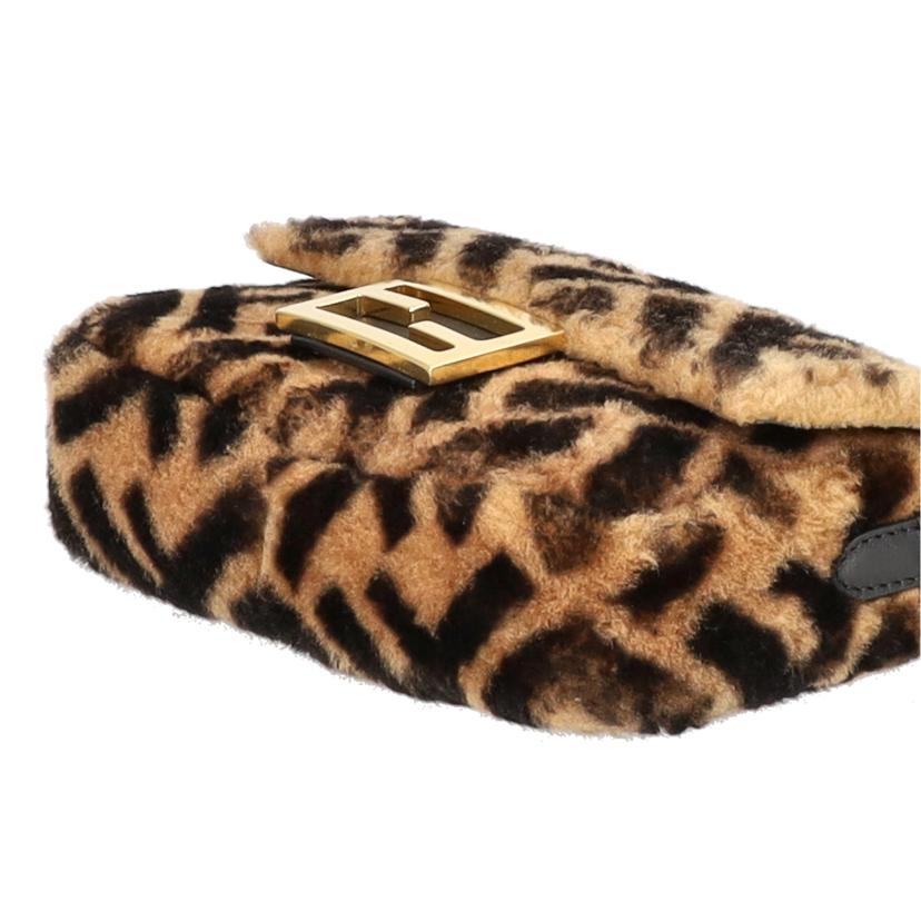 FENDI フェンディ/バゲットミニ／ムートン／レオパード/8BS017A A8HP//Aランク/91