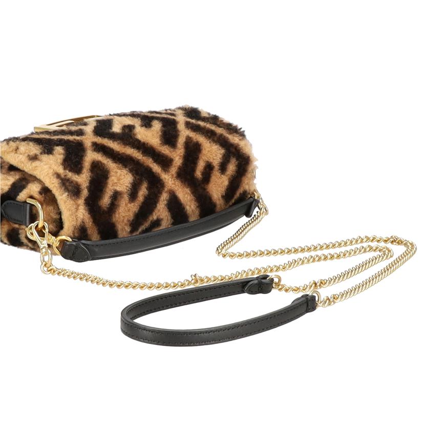 FENDI フェンディ/バゲットミニ／ムートン／レオパード/8BS017A A8HP//Aランク/91