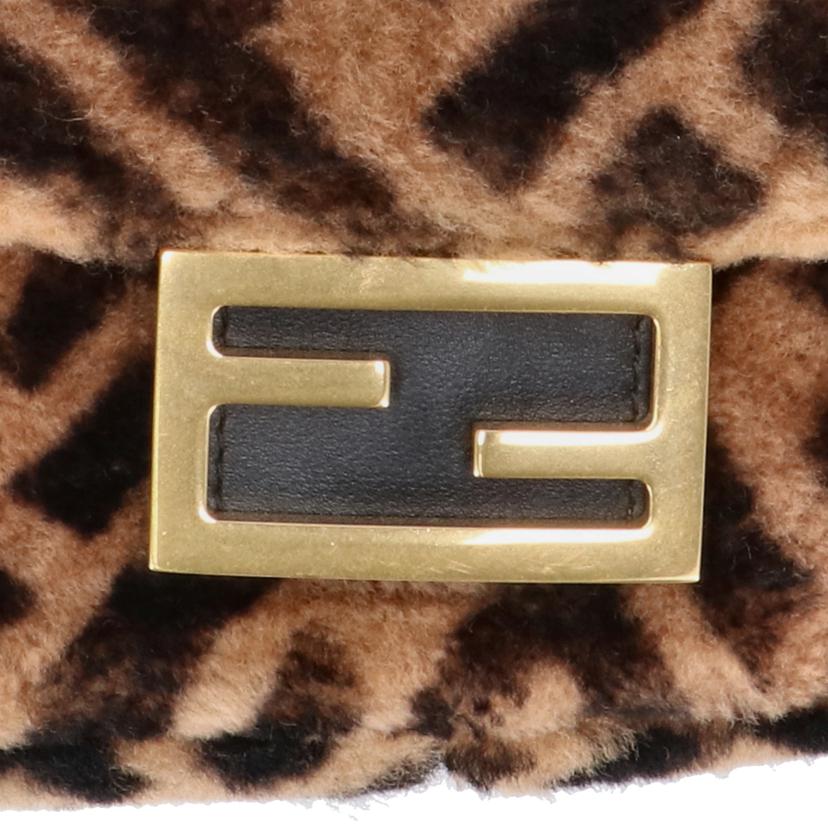 FENDI フェンディ/バゲットミニ／ムートン／レオパード/8BS017A A8HP//Aランク/91