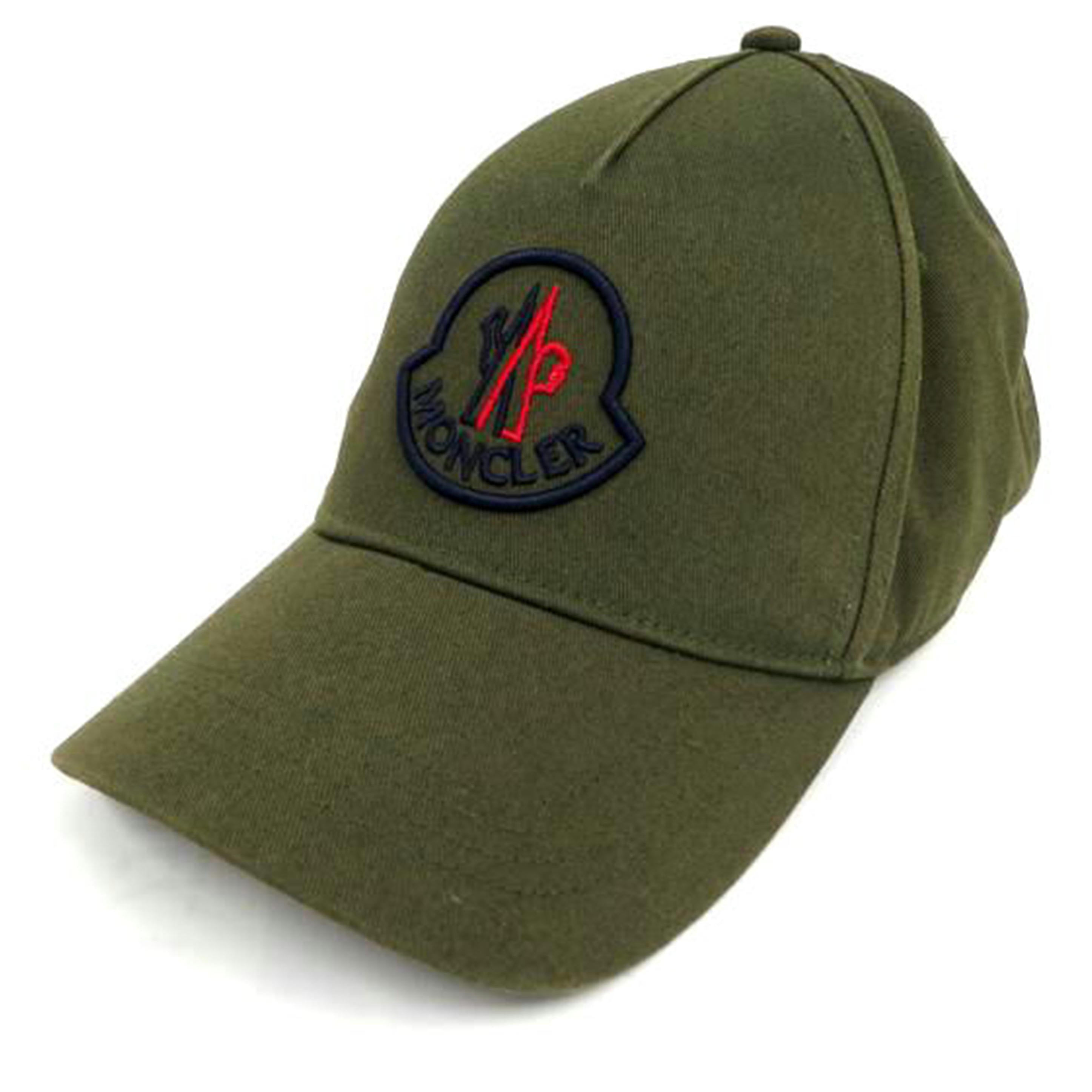 MONCLER　 MONCLER /ロゴバッチ付ベイスボールキャップ／グリーン//ABランク/82