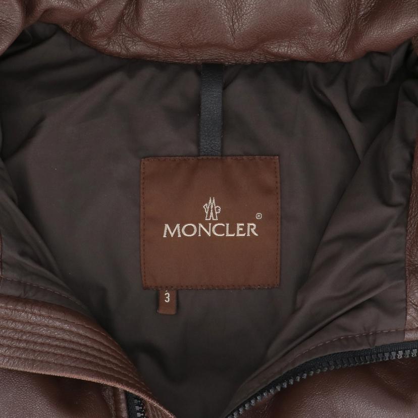 MONCLER モンクレール(MONCLER)/レザーダウンジャケット／フーディー／茶タグ／アーカイブ/G32//ABランク/76