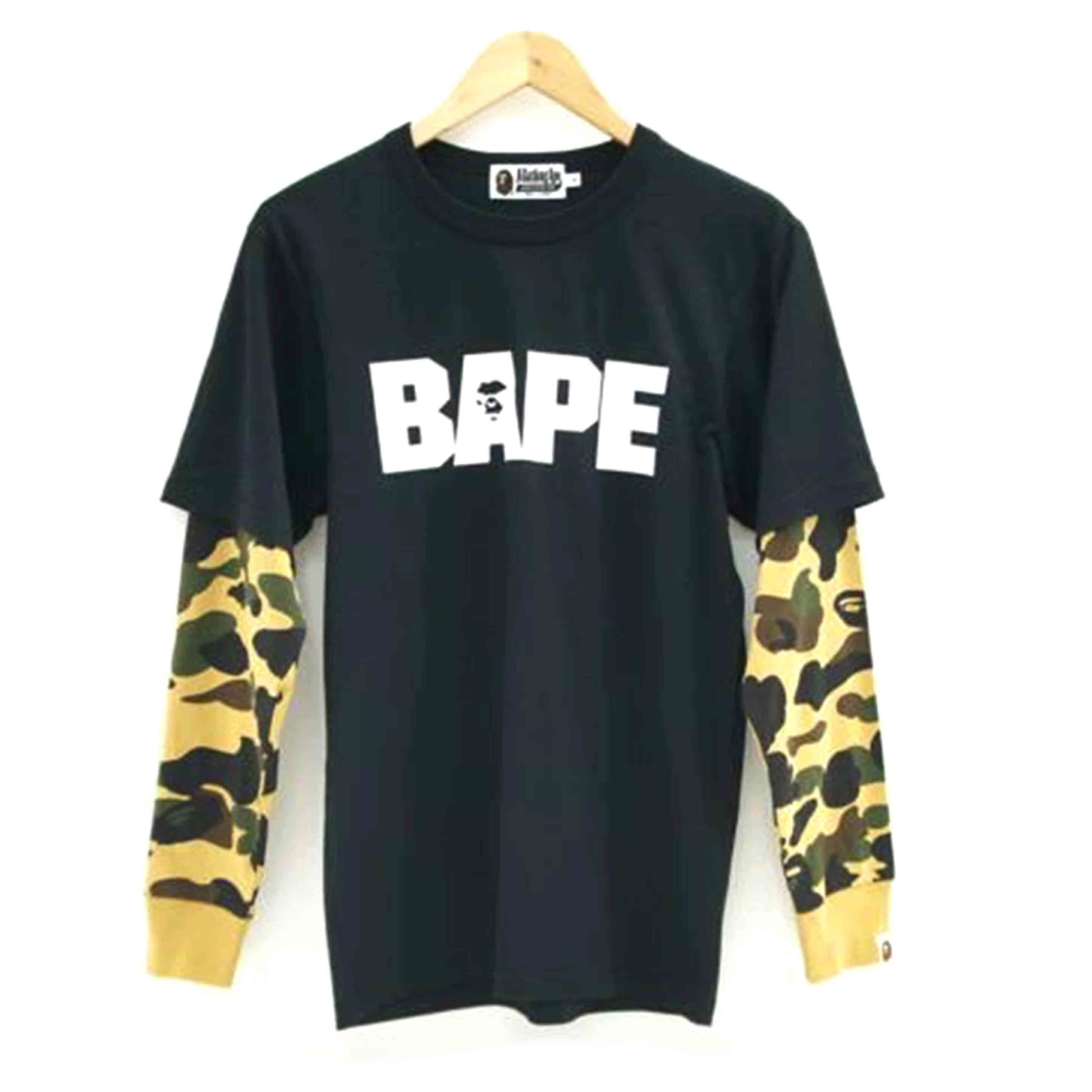 A　BATHING　APE アベイシングエイプ/迷彩切り替え長袖Tシャツ/001LTH801009M//サイズ　S/Bランク/05