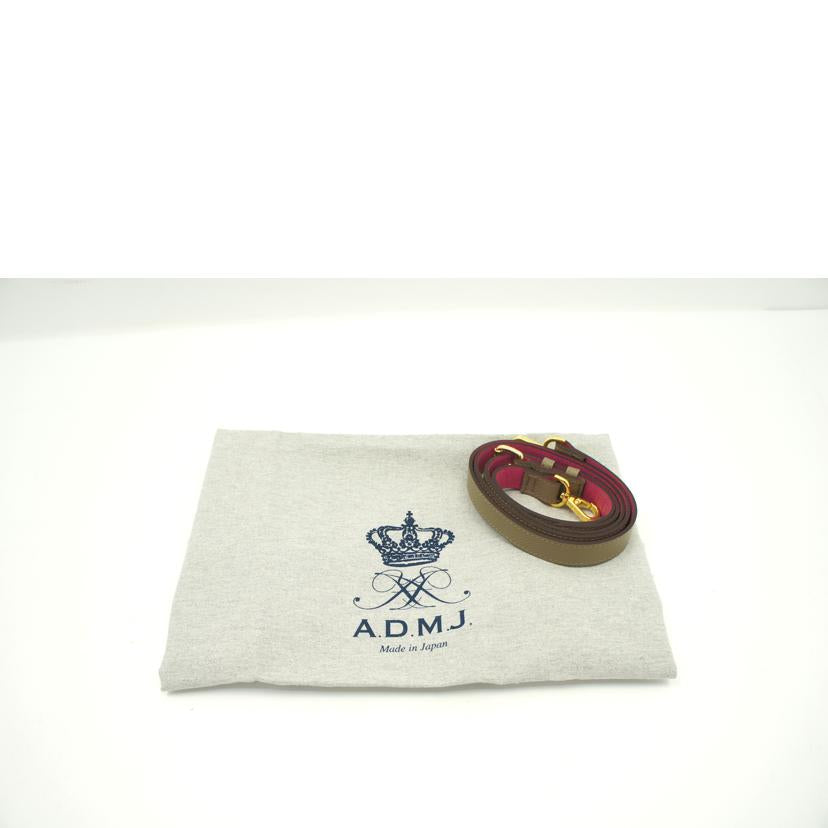 A．D．M．J． エーディーエムジェイ/スワロフスキー　2Wayトートバッグ／ブラウン/14SS01005SC//A31****/Sランク/01