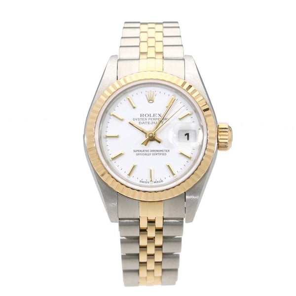 ROLEX ロレックス/デイトジャスト 白文字盤 YG×SS/79173/F30****/ABランク/67【中古】 50048-1_6e33126d-0d58-4c2f-