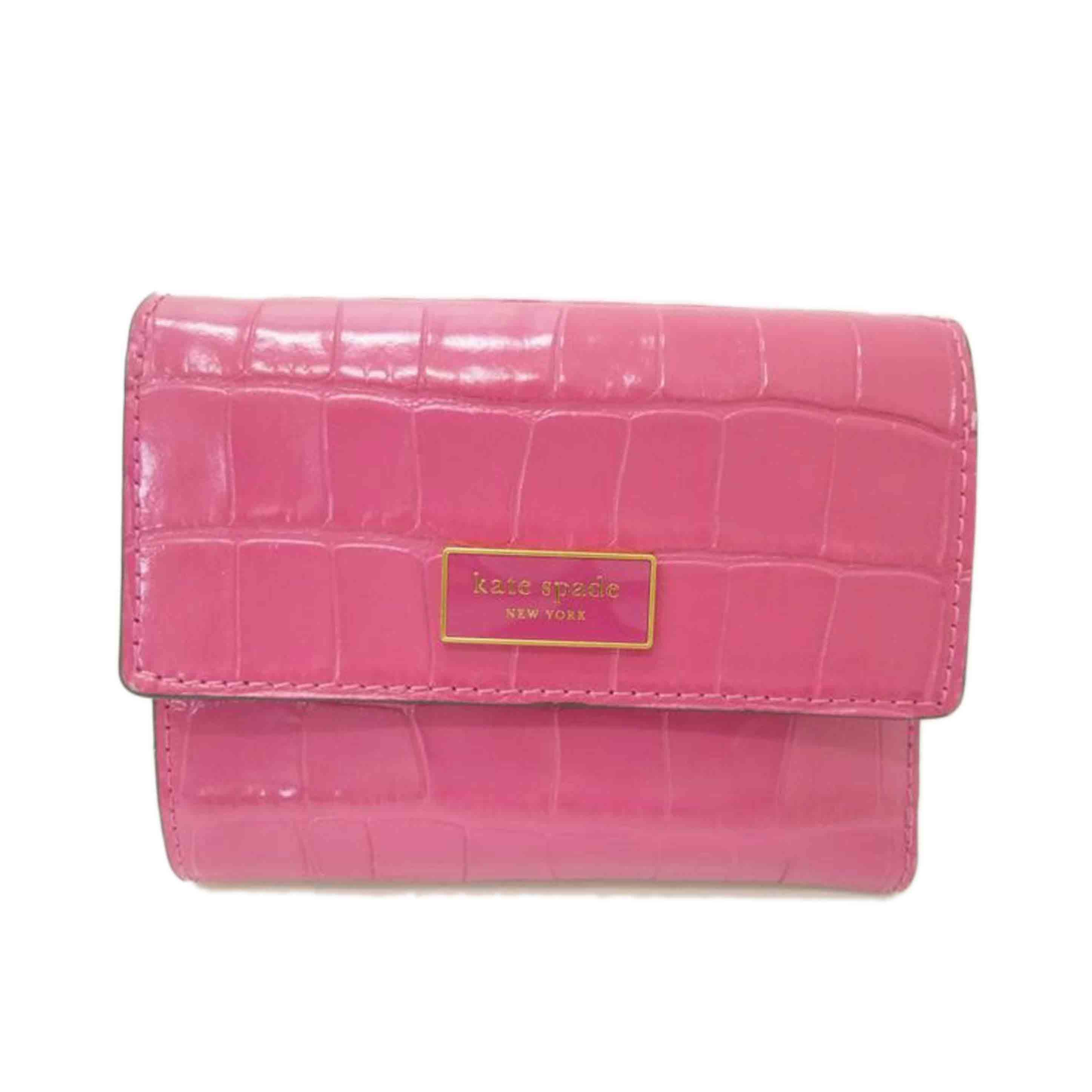 Kate　Spade ケイトスペード/クロコ型押し二つ折り財布//ABランク/88
