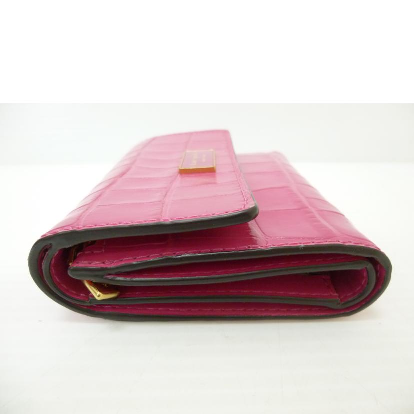 Kate　Spade ケイトスペード/クロコ型押し二つ折り財布//ABランク/88