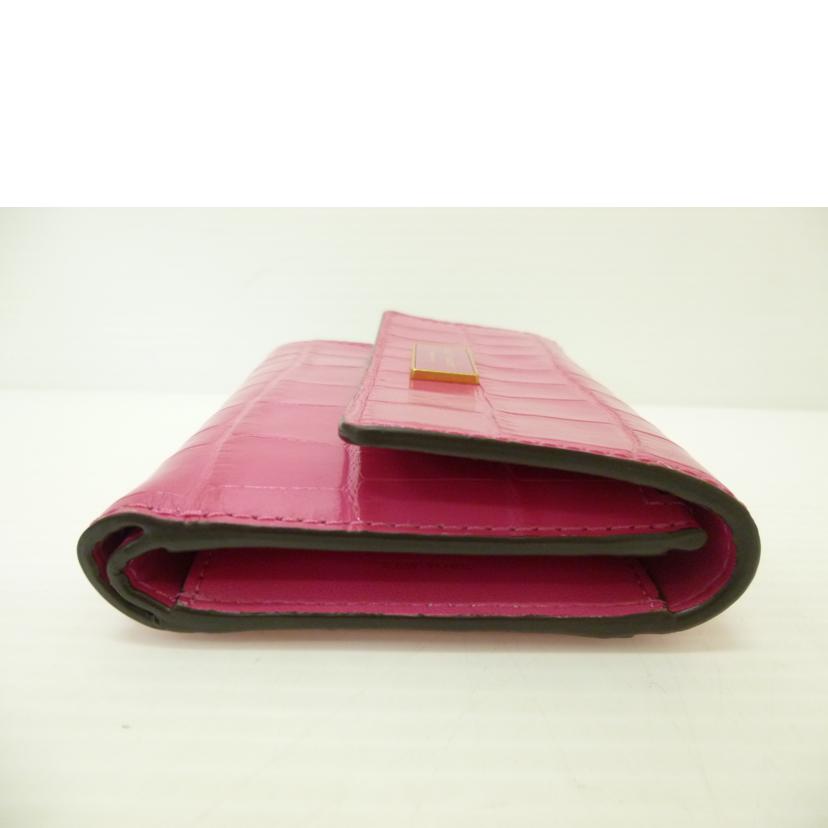 Kate　Spade ケイトスペード/クロコ型押し二つ折り財布//ABランク/88