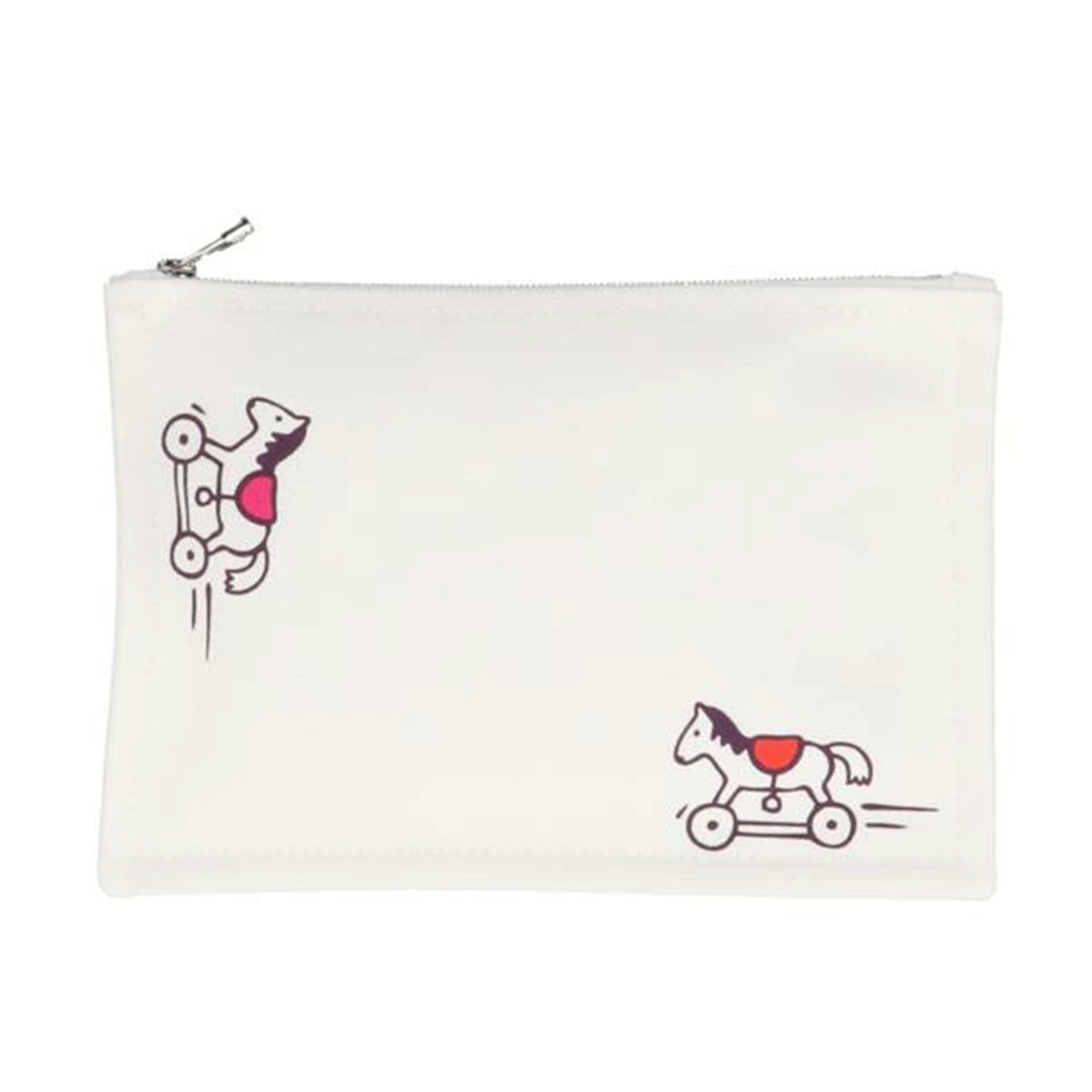 HERMES エルメス/ポ-チアダダPM キャンバス 白/102642M//Aランク/25
