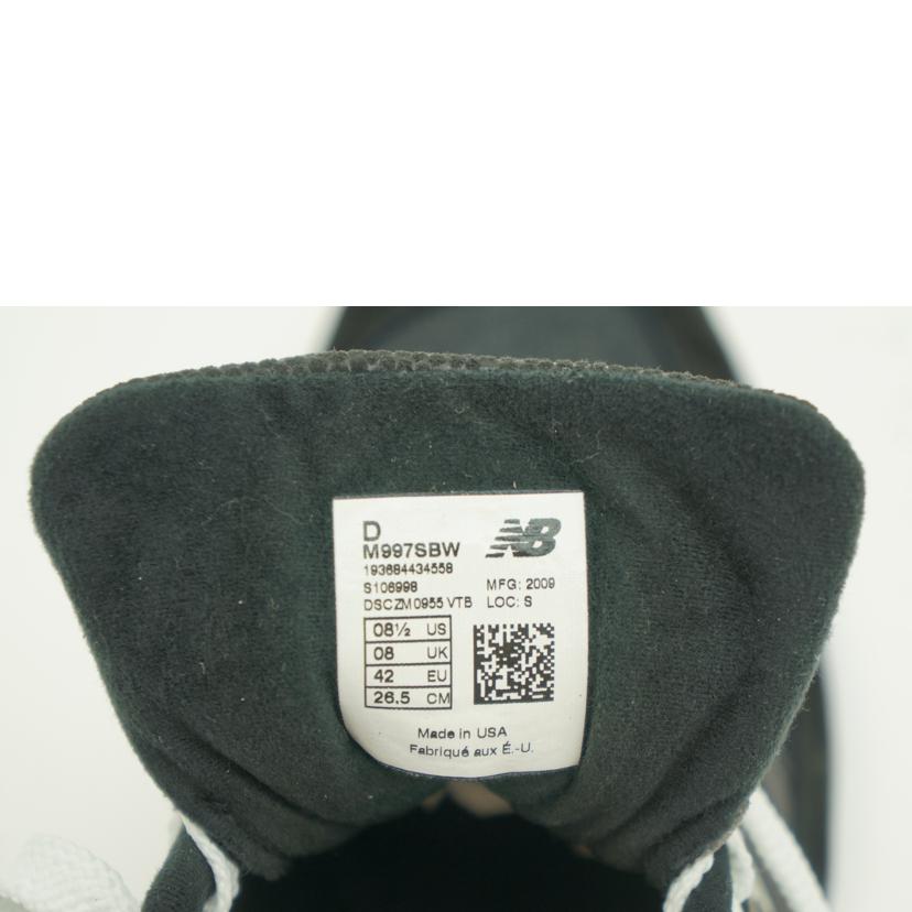 new　balance ニューバランス/997／ブラック/M997SBW//SAランク/75
