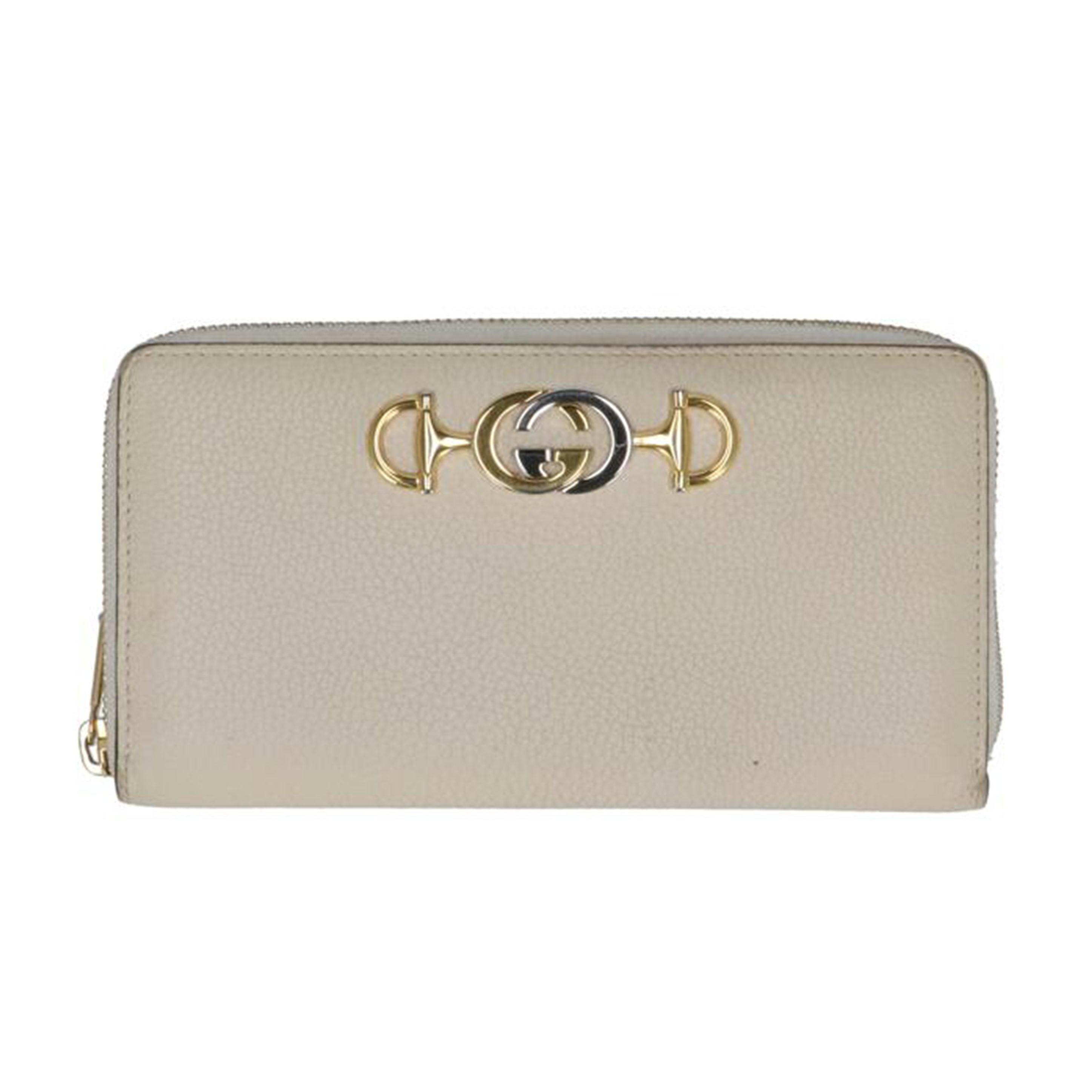 GUCCI グッチ/ズゥミ／ラウンドファスナー長財布／アイボリー/570661//114*/ABランク/76