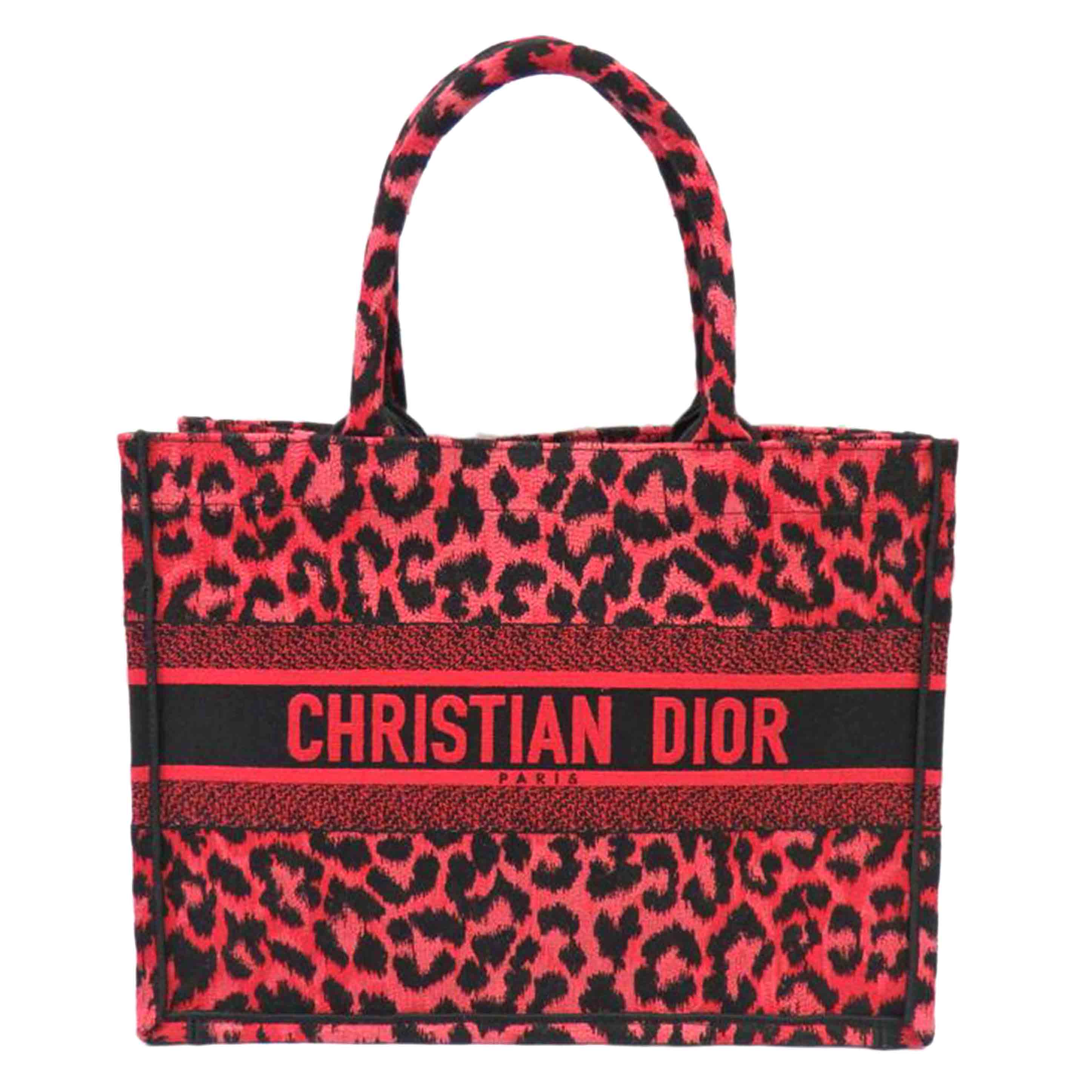 Dior/ブックトートミディアムキャンバス レオパードピンク/黒//50-*******/Aランク/25
