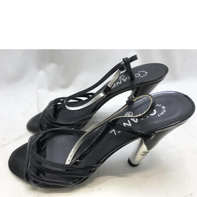 CHANEL シャネル/ブラックストラップ　エナメルサンダル//Bランク/51