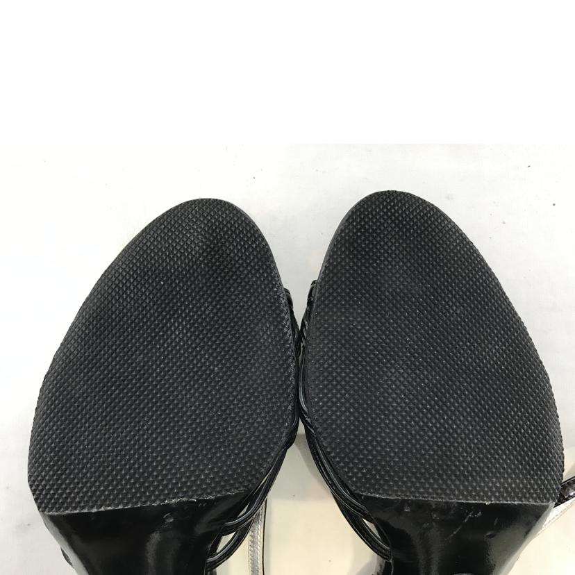 CHANEL シャネル/ブラックストラップ　エナメルサンダル//Bランク/51