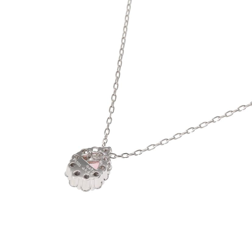 /◎PT900／850パパラチアダイヤネックレス0．371／D0．25ct//Aランク/59