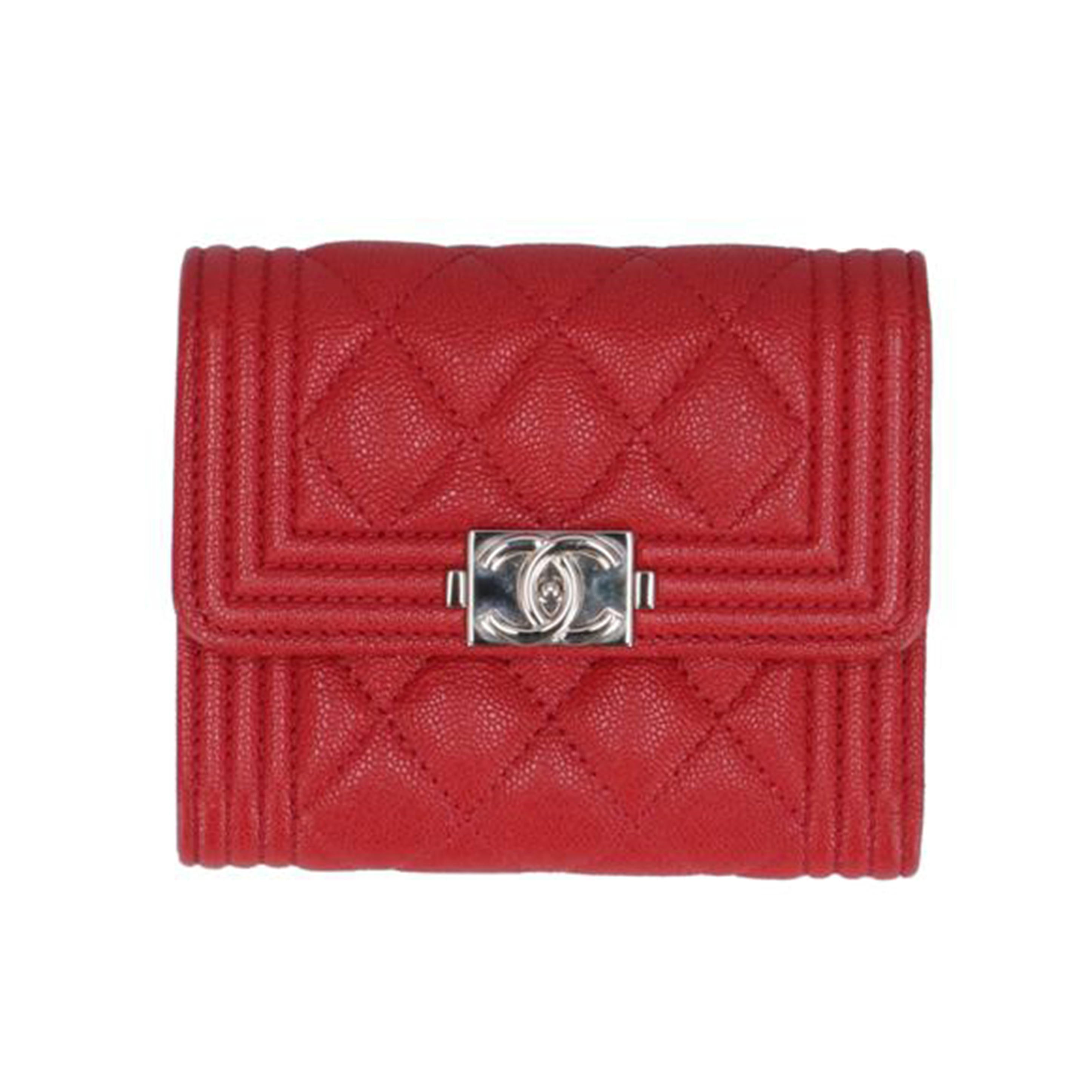 CHANEL シャネル/ボーイシャネルスモールウォレット /A84432//299*****/Aランク/25