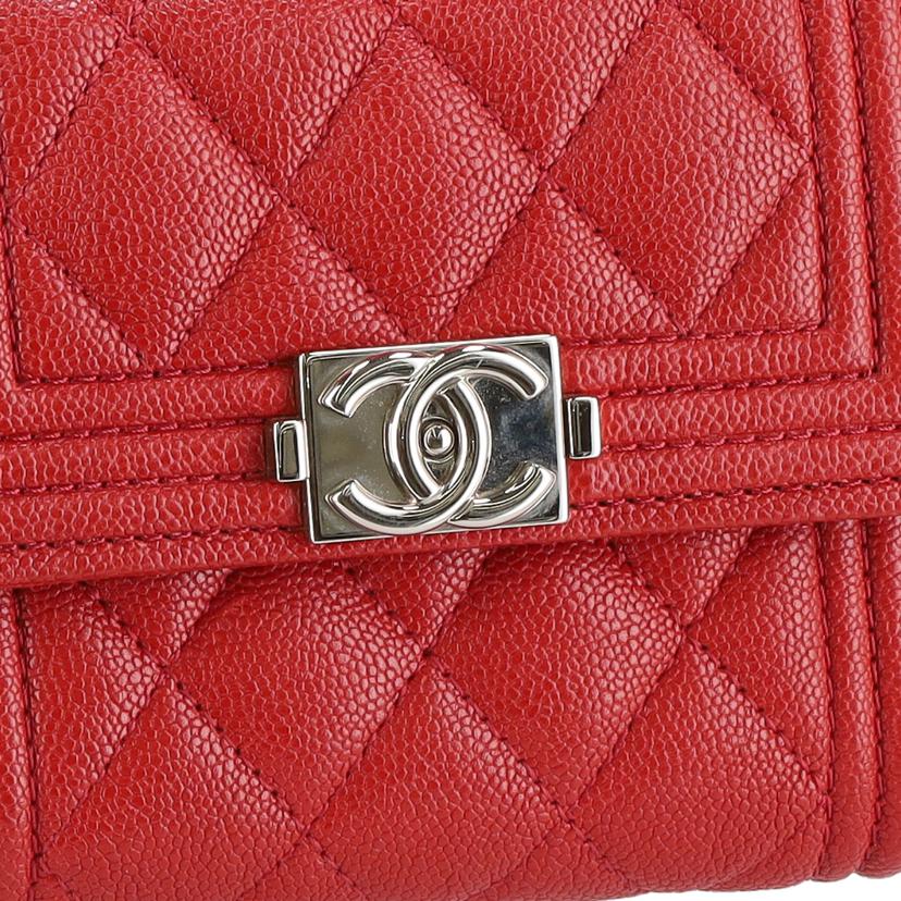 CHANEL シャネル/ボーイシャネルスモールウォレット /A84432//299*****/Aランク/25