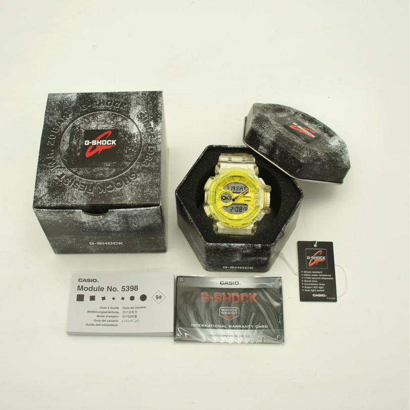 CASIO カシオ/G－SHOCKクリアスケルトン／デジアナウォッチ／クォーツ/GA-400SK-1A9DR//ABランク/18