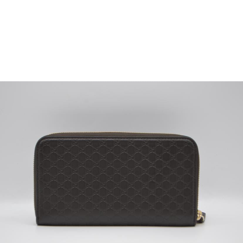GUCCI グッチ/グッチシマラウンドファスナー長財布／ブラウン/449391//114*/Sランク/89
