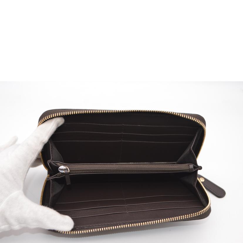 GUCCI グッチ/グッチシマラウンドファスナー長財布／ブラウン/449391//114*/Sランク/89