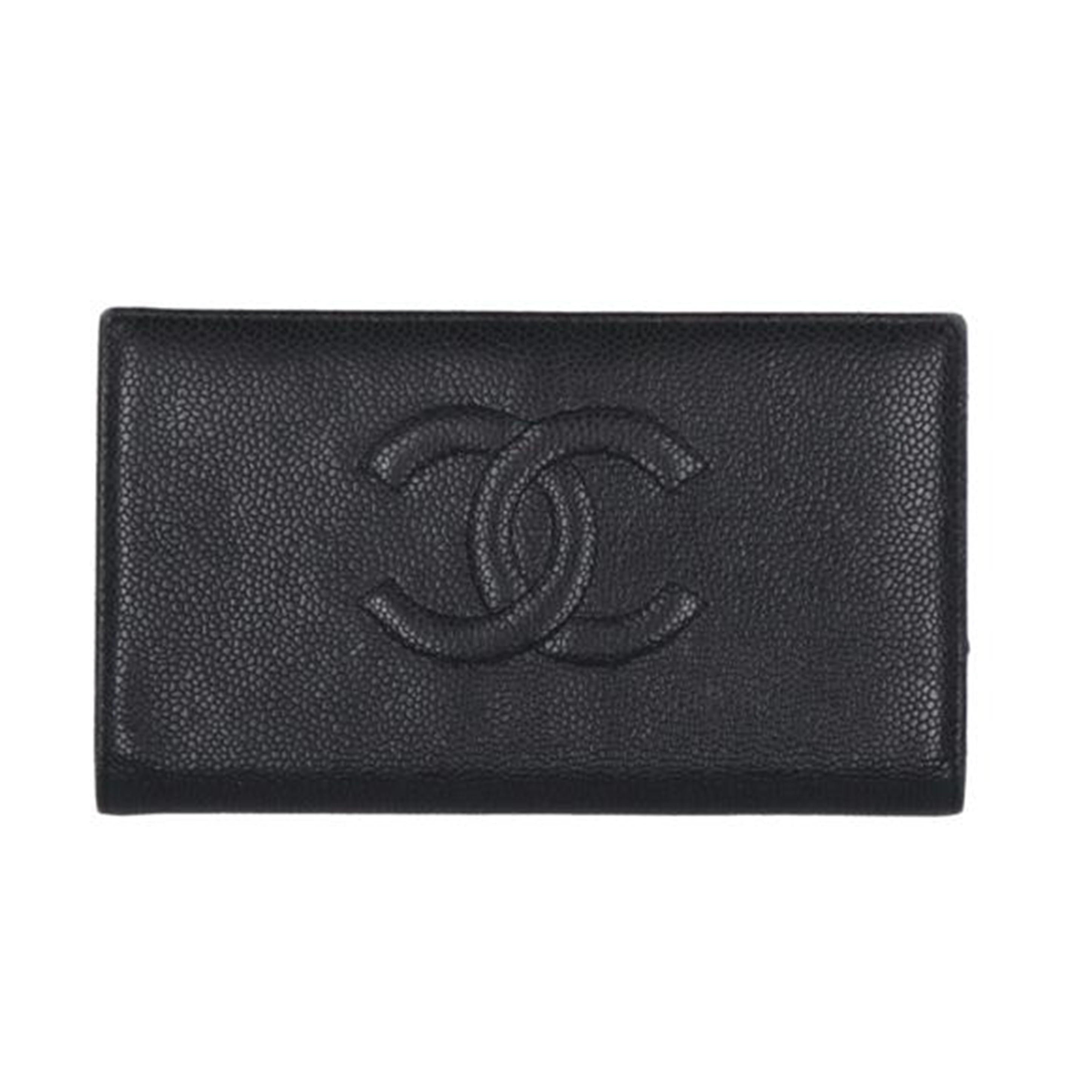CHANEL シャネル/キャビアスキン ココマーク 二つ折り フラップウォレット/A48651//126*****/ABランク/25