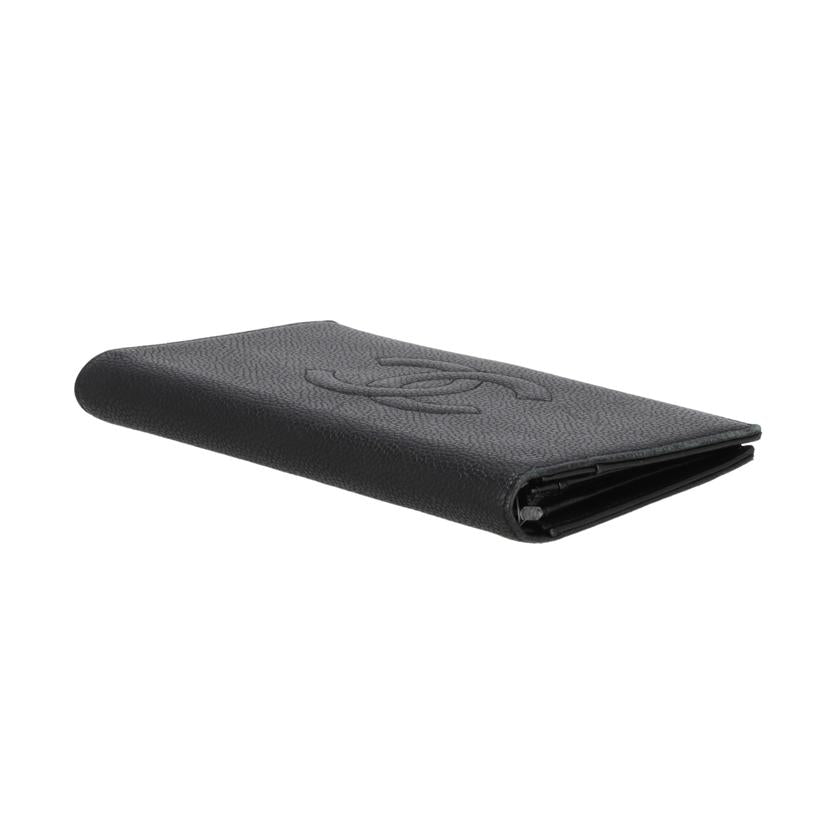 CHANEL シャネル/キャビアスキン ココマーク 二つ折り フラップウォレット/A48651//126*****/ABランク/25