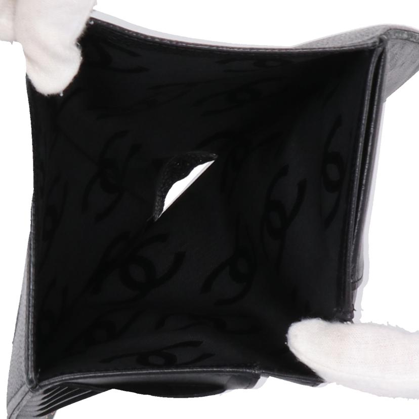 CHANEL シャネル/キャビアスキン ココマーク 二つ折り フラップウォレット/A48651//126*****/ABランク/25