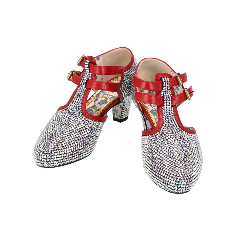 GUCCI グッチ/グッチ／ラインスト－ンパンプス約21．5cm/512462//ABランク/93