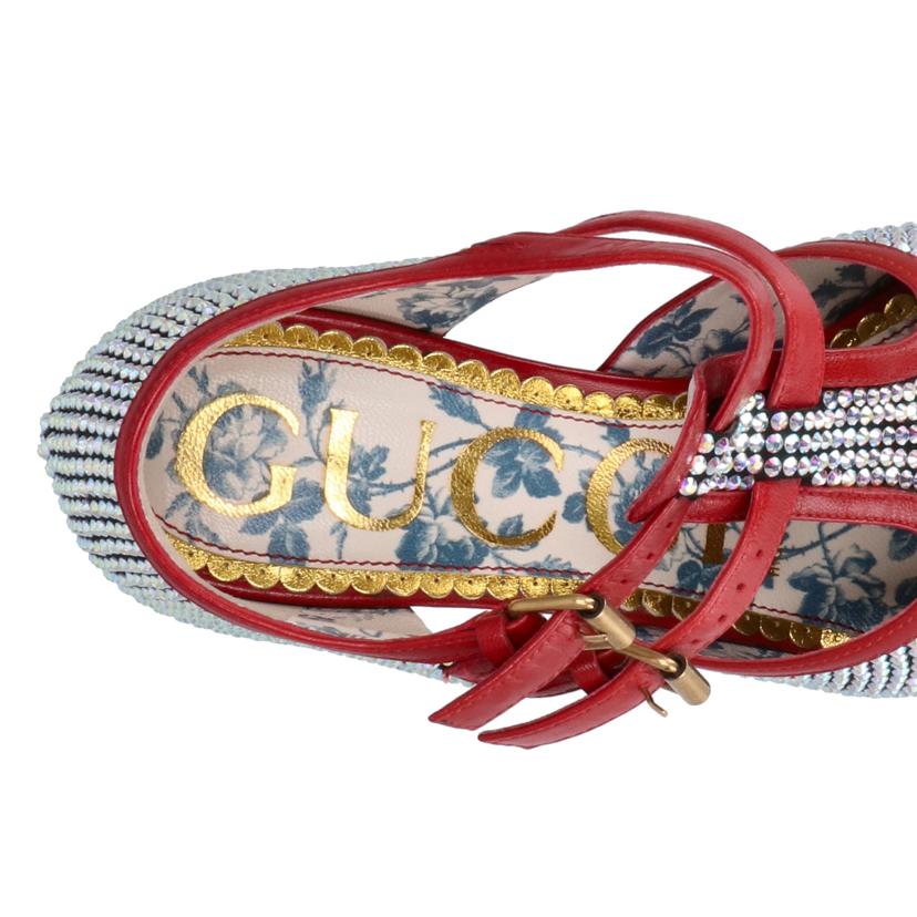 GUCCI グッチ/グッチ／ラインスト－ンパンプス約21．5cm/512462//ABランク/93