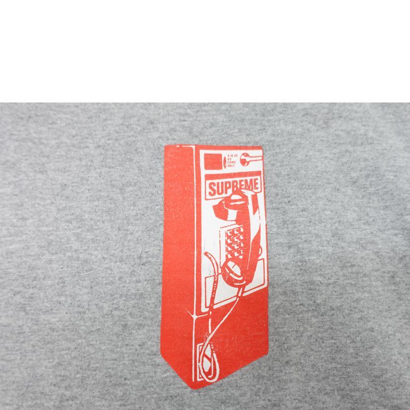 supreme シュプリーム/公衆電話プリントTシャツ／グレー//ABランク/88