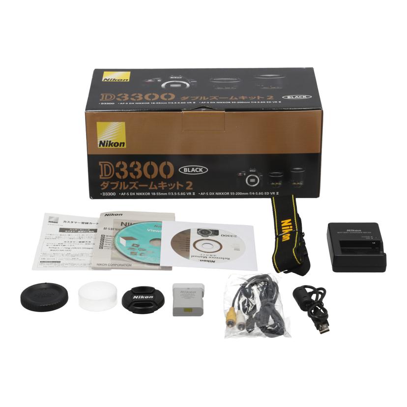 Nikon ニコン　/デジタル一眼　　ダブルズームキット/D3300ﾀﾞﾌﾞﾙｽﾞｰﾑｷｯﾄ//2321594/Bランク/05