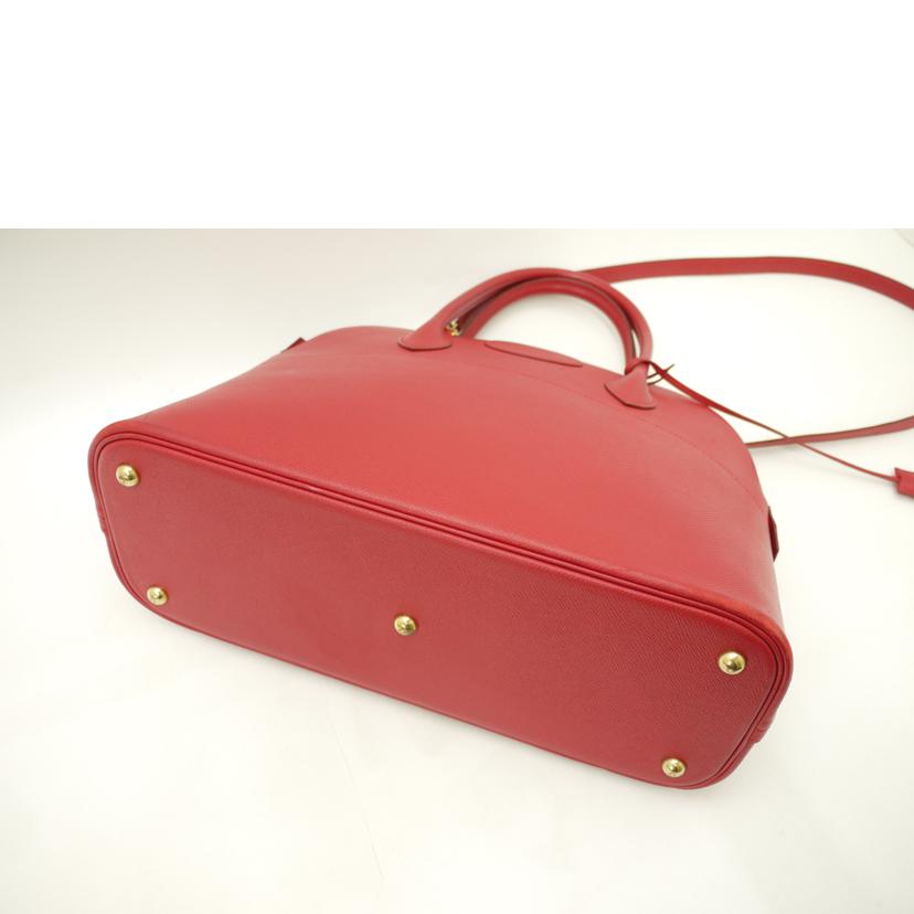 HERMES エルメス/ボリード37／エプソン／レッド系//□C(*****/Bランク/69