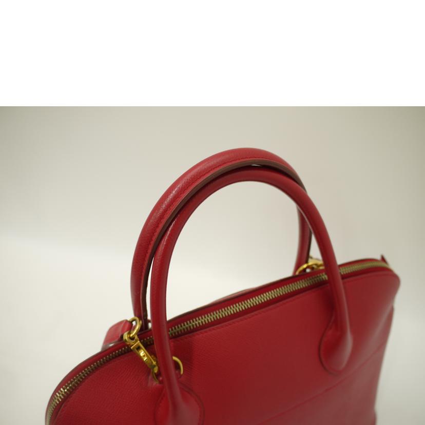 HERMES エルメス/ボリード37／エプソン／レッド系//□C(*****/Bランク/69