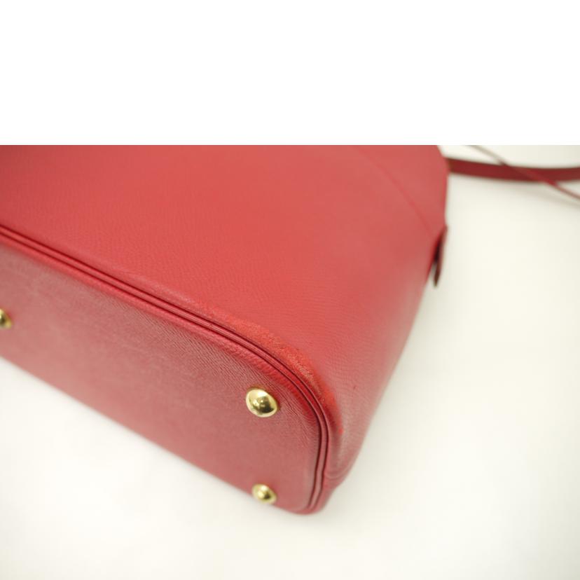 HERMES エルメス/ボリード37／エプソン／レッド系//□C(*****/Bランク/69