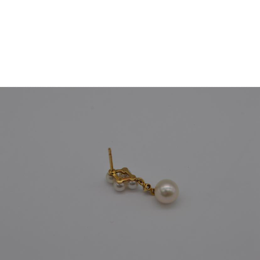 ミキモト k18 パールピアス ダイヤモンド ミキモト K18 パール ダイヤ ピアス