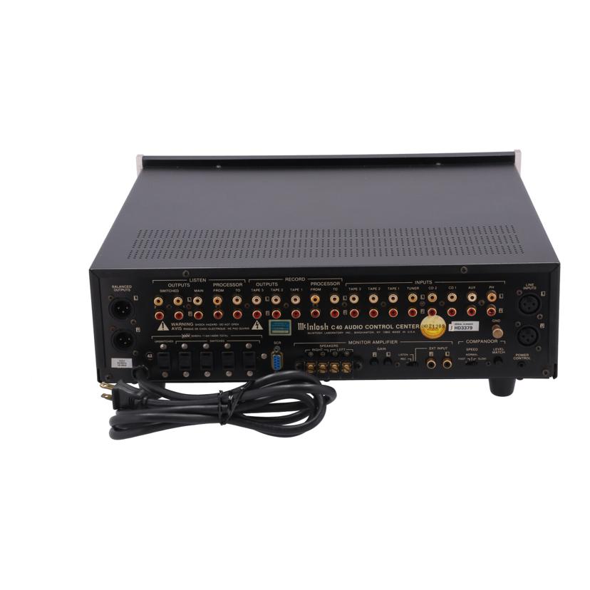 McIntosh マッキントッシュ　/オーディオコントロールセンター/C40//JHD3379/ABランク/75