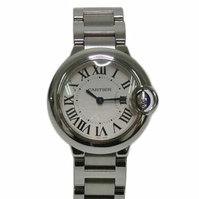Cartier/バロンブルーSM／レディース／クォーツ/W69010Z4//458*****/Aランク/84