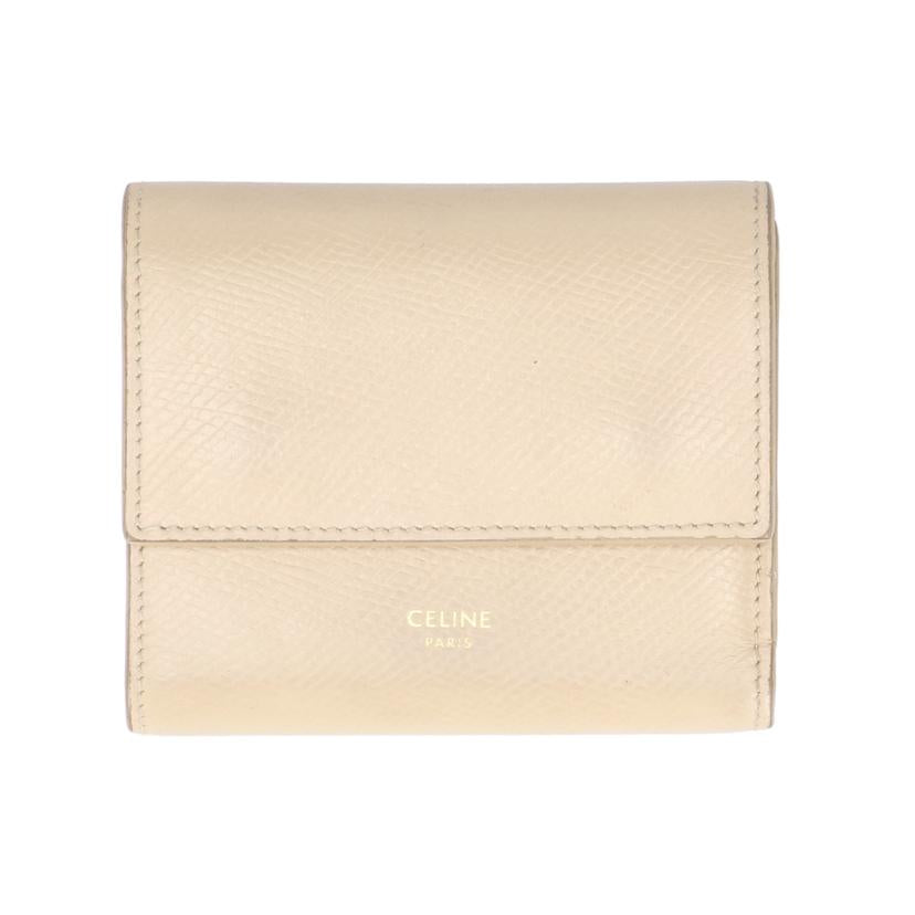 CELINE セリーヌ/スモール　トリフォールドウォレット／ベージュ/10B57 3BEL//W･I******/Bランク/18