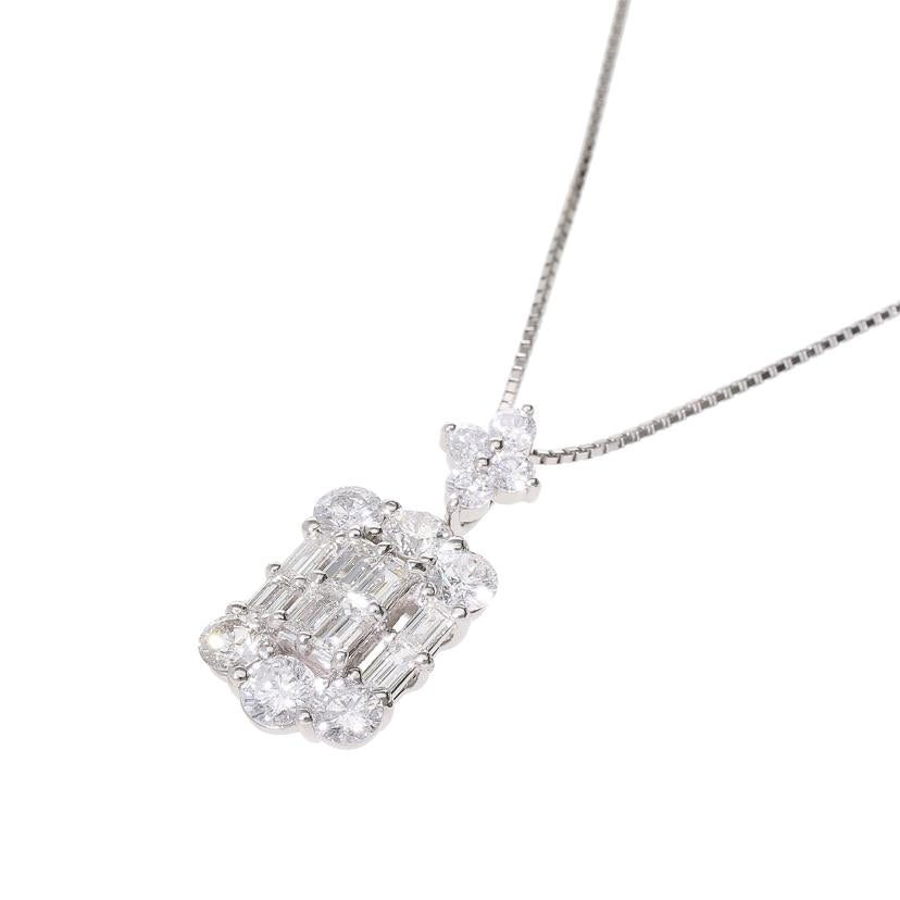 /◎PT900／850ダイヤネックレス1．50ct//Aランク/59