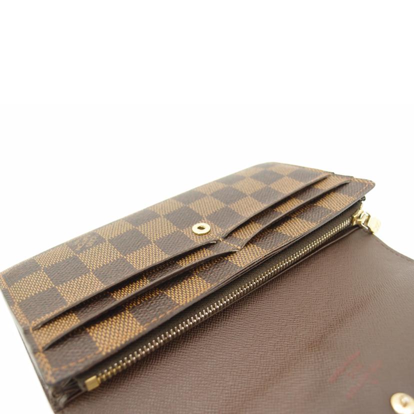 LOUIS　VUITTON ルイヴィトン/ポルトフォイユ・サラ／ダミエ・エベヌ/N61734//CA4***/ABランク/69