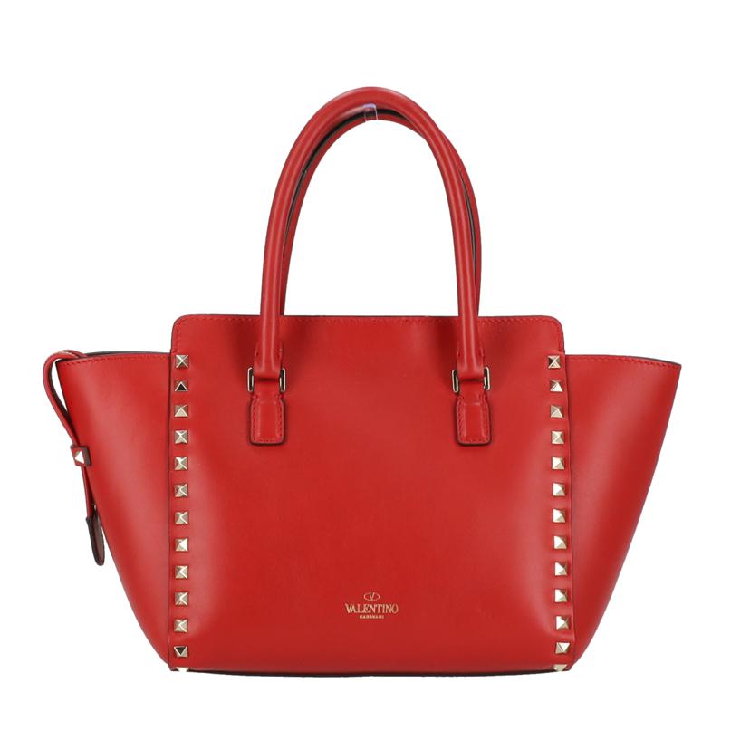 VALENTINO ヴァレンティノ/ロックスタッズレザー2WAYトートバッグ／レッド//GF-********/Aランク/18