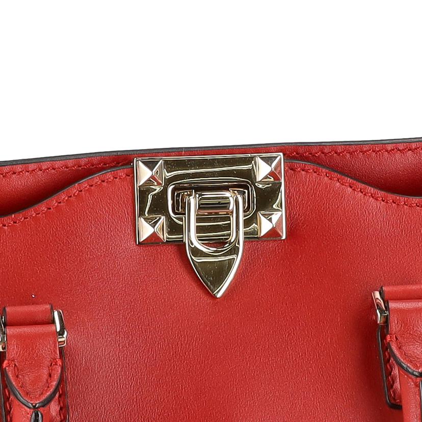 VALENTINO ヴァレンティノ/ロックスタッズレザー2WAYトートバッグ／レッド//GF-********/Aランク/18