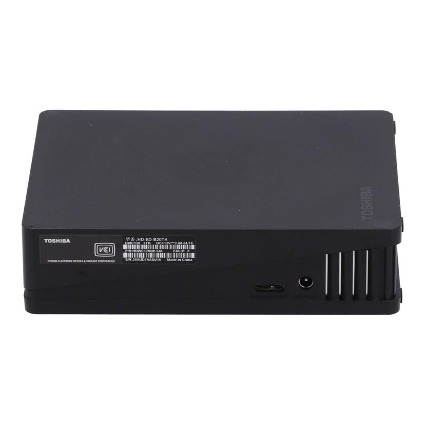 TOSHIBA 東芝　/外付けHDD　2TB／CANVIO　DESK/HD-ED-B20KT//28AUD7AASU16/Bランク/78