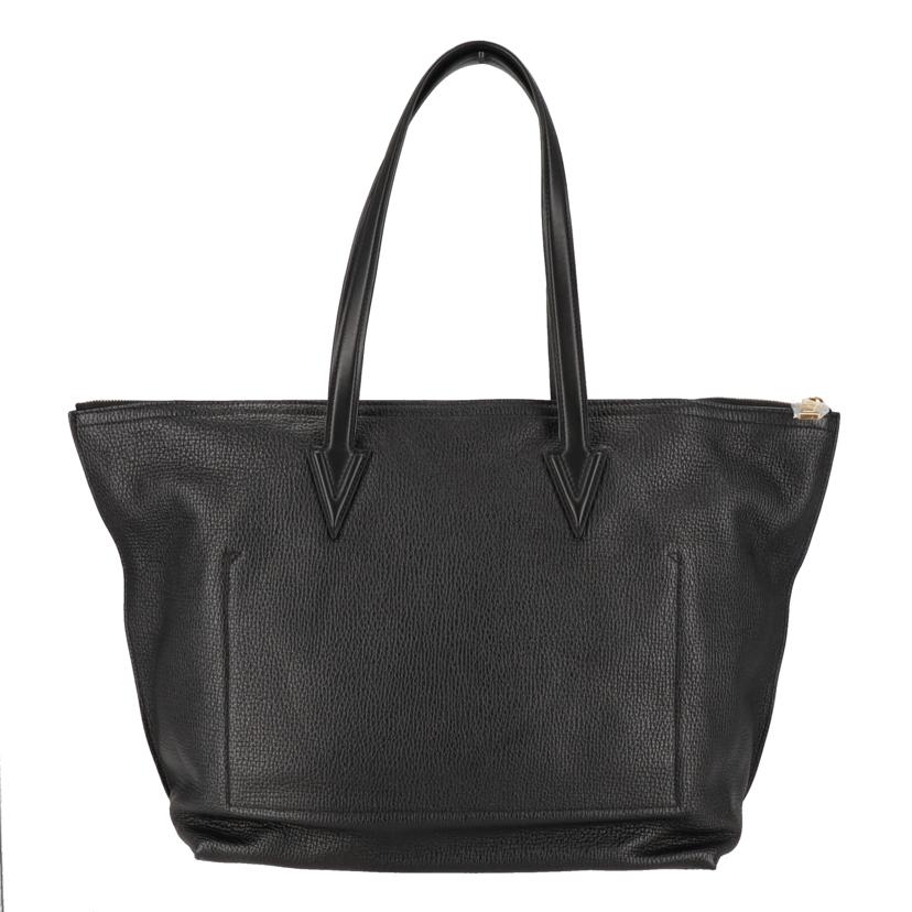 VERSACE ヴェルサーチェ/Vグレカレザートートバッグ／ブラック/1007560//043***********/SAランク/18
