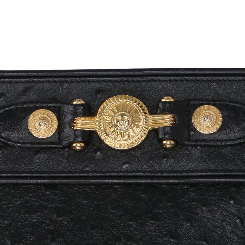 GIANNI　VERSACE ジャンニヴェルサーチ/ゴールド金具／ハンドバッグ／ブラック//Aランク/18